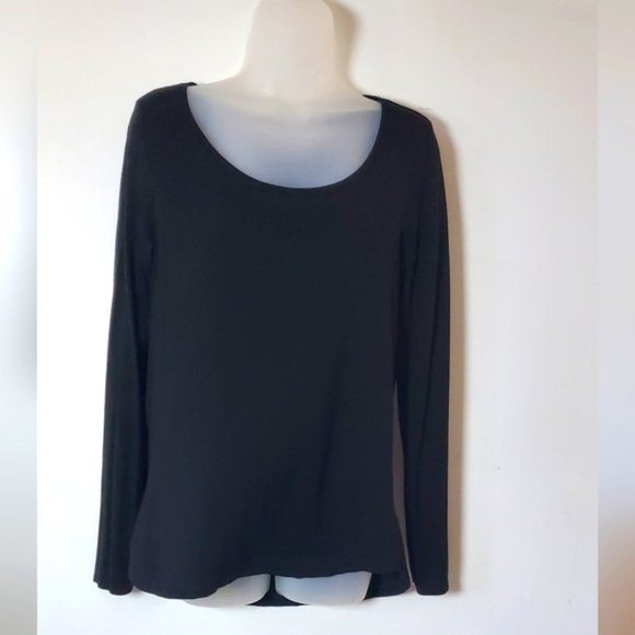 Paraphrase Black Scoop Neck Blouse - Picture 1 of 3
